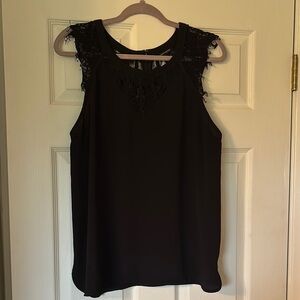 41 Hawthorn Black Ruffled Blouse